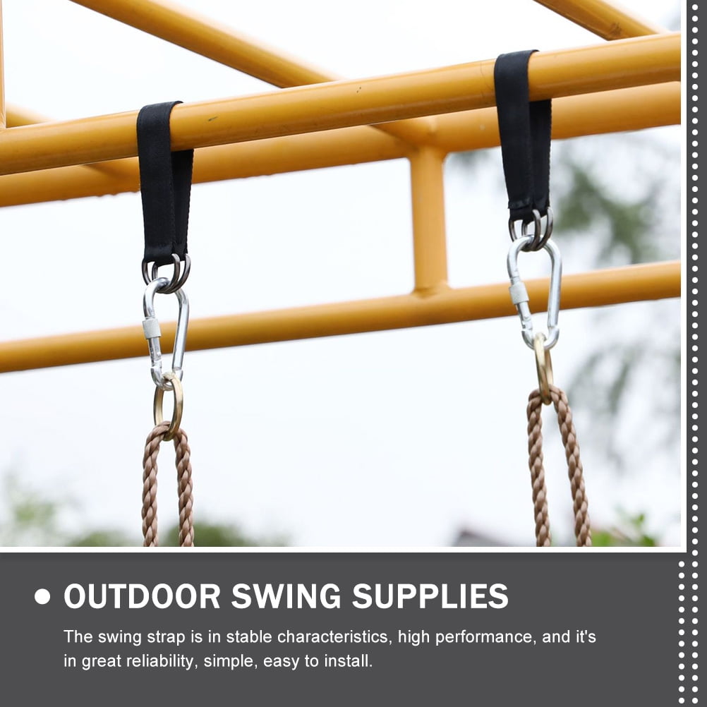 Niceauty 6Pcs Heavy Duty for Tree Swings with Black Polyester Material