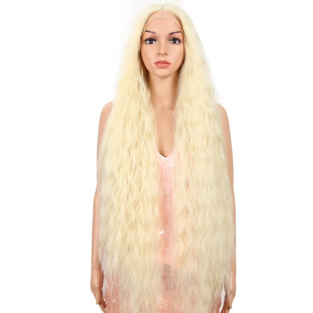 Style Icon 41 Lace Front Wigs Long Wavy Synthetic Wigs With Baby Hair Half Hand Tied 130% Density Wigs (41'', 613)