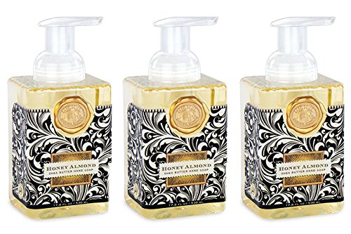 Michel Design Works Foaming Hand Soap, 17.8-Ounce, Honey Almond - 3-Pack