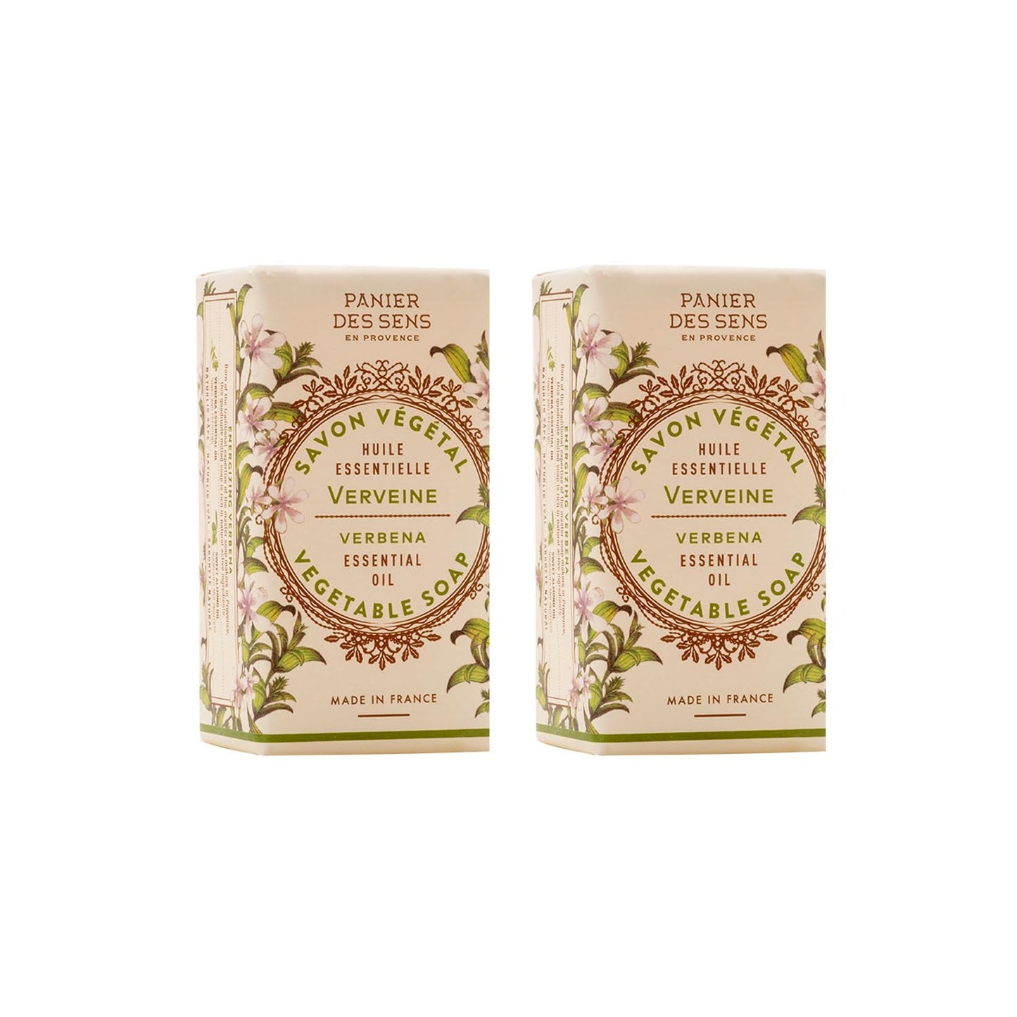 Panier Des Sens - Verbena Bar Soap - Moisturizing Gentle Scented Soap Bar - Natural Soap With Sweet Almond - 97% Natural Ingredi