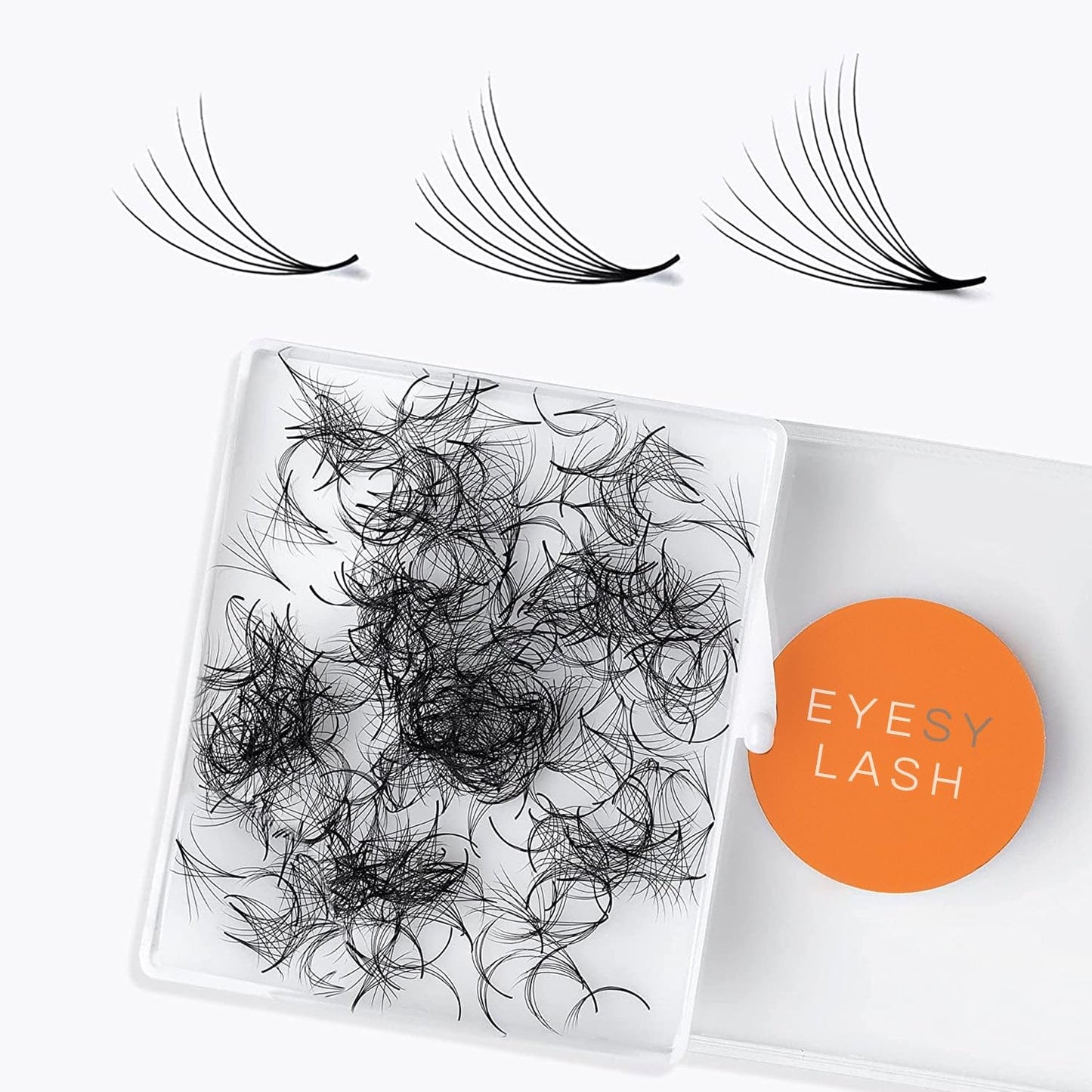 Eyesy Lash 500 Promade Fans - 5D 0.05 Size 15Mm Curl Cc - Volume Premade Lash Fans For Eyelash Extensions Middle Stem Handmade L