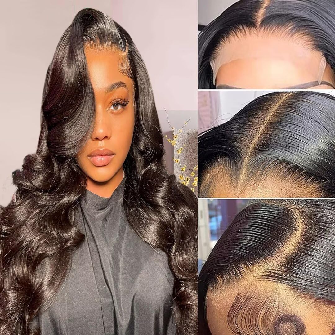Aaliweya 5X5 Hd Lace Closure Wigs Human Hair Body Wave 5X5 Transparent Lace Front Wig For Women 150 Density Lace Closure Wig Pre