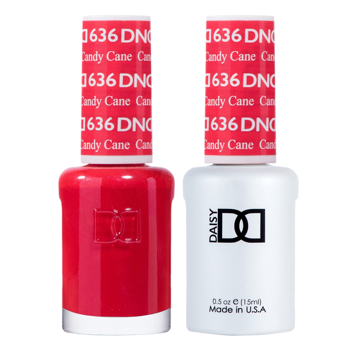 Dnd Gel Polish Set - 1 Each Of Red Gel Polish And Red Nail Polish, 636 Candy Cane, 0.5 Fl Oz