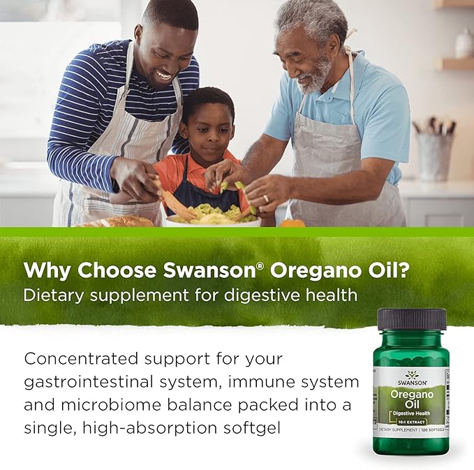 Swanson Oregano Oil 10:1 Extract - Natural Supplement Promoting Digestive Health & Respiratory Support - Supports Gastrointestinal System & Urinary Tract Health - (120 Softgels, 150mg Each) (4 Pack)