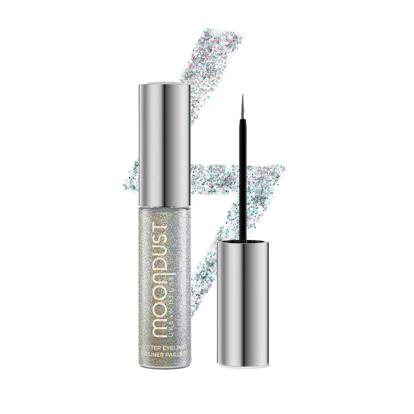 Urban Decay Moondust Liquid Glitter Eyeliner (Disco Daydream - Silver Holographic Glitter), Sparkly Eye Liner, Glitter Eyeshadow