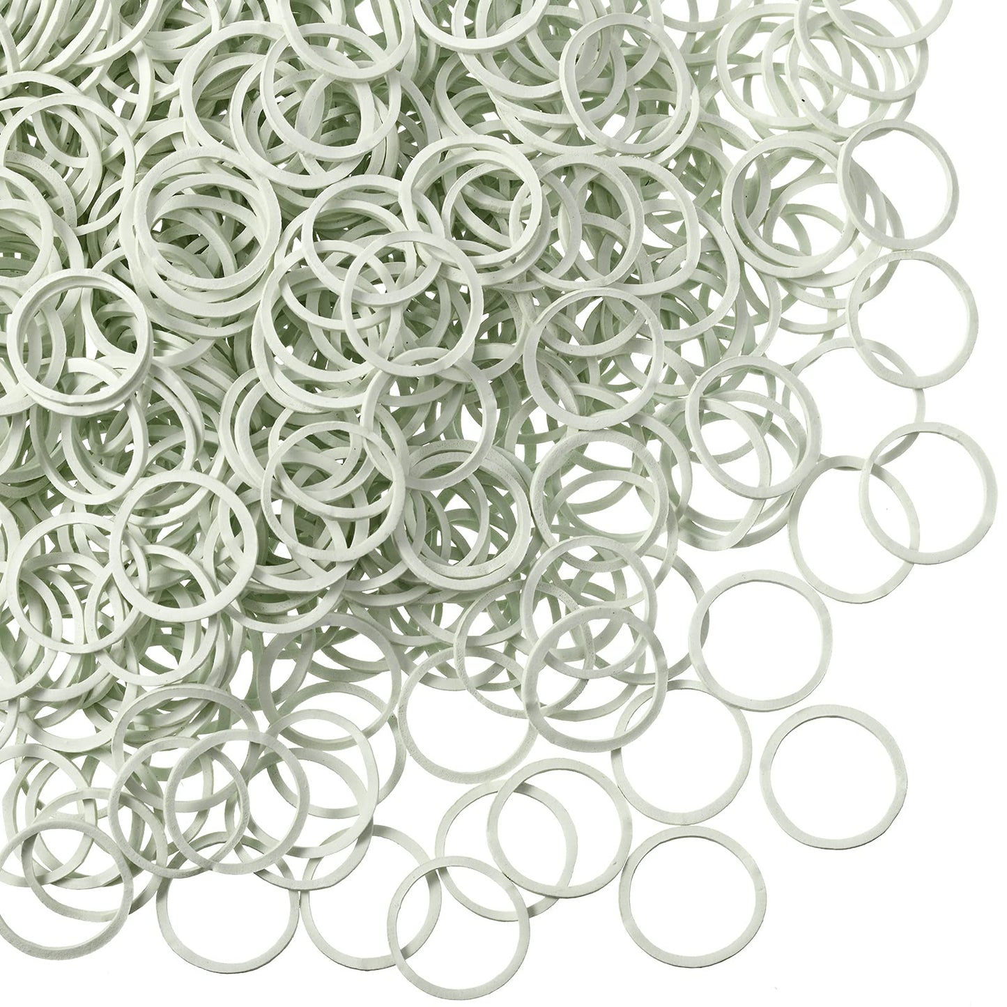 Hicarer 1000 Mini Rubber Bands Soft Elastic Bands For Hair Braids(1.5 Cm,White)