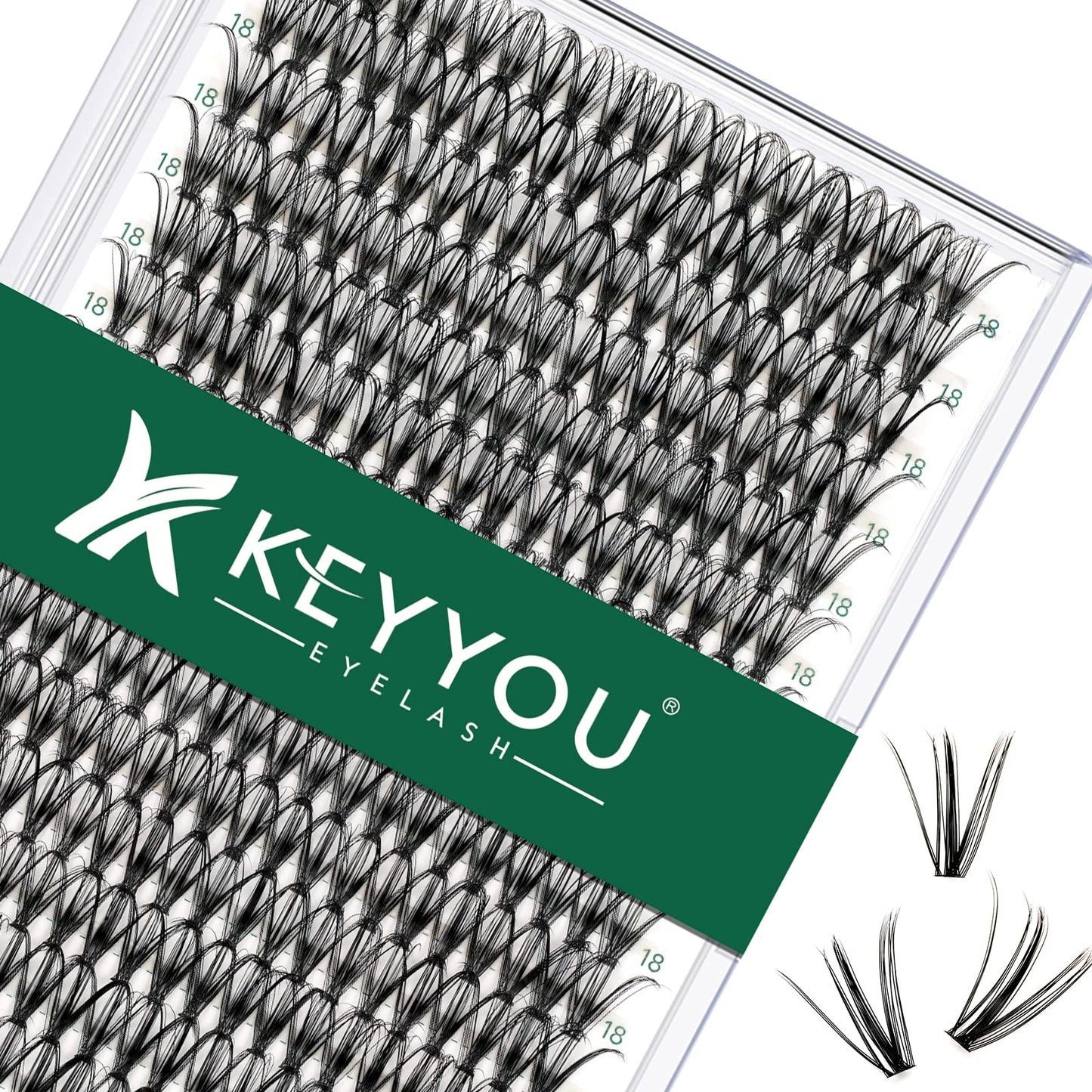 Lash Clusters 300Pcs Individual Lashes 30D 0.07D Curl 18Mm Lash Extensions Clusters Lashes Soft&Natural False Eyelashes Individu