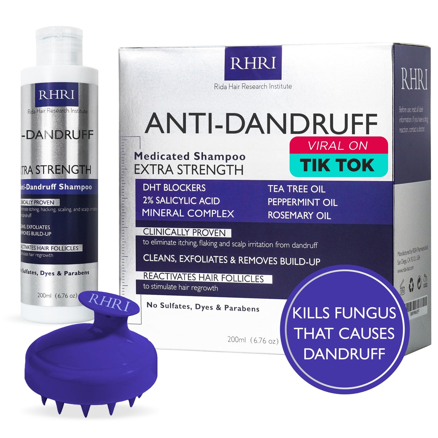 Anti Dandruff Shampoo Refill Anti Fungal Dandruff Mens Shampoo | Medicated, Clarifying, Psoriasis & Biotin Shampoo w/Salicylic A