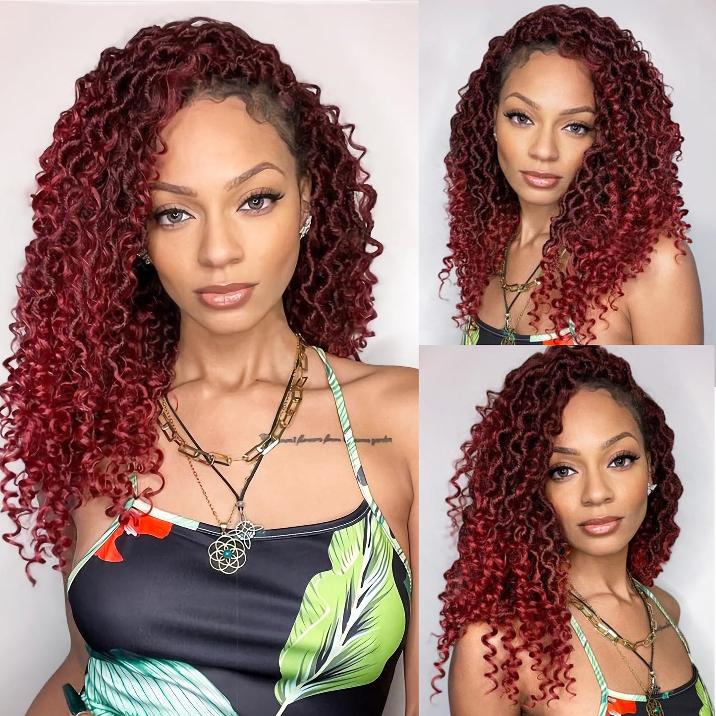 Forevery Faux Locs Crochet Hair 12 Inch Goddess Locs Crochet Hair 6Packs Prelooped Crochet Hair For Black Women Boho Crochet Loc