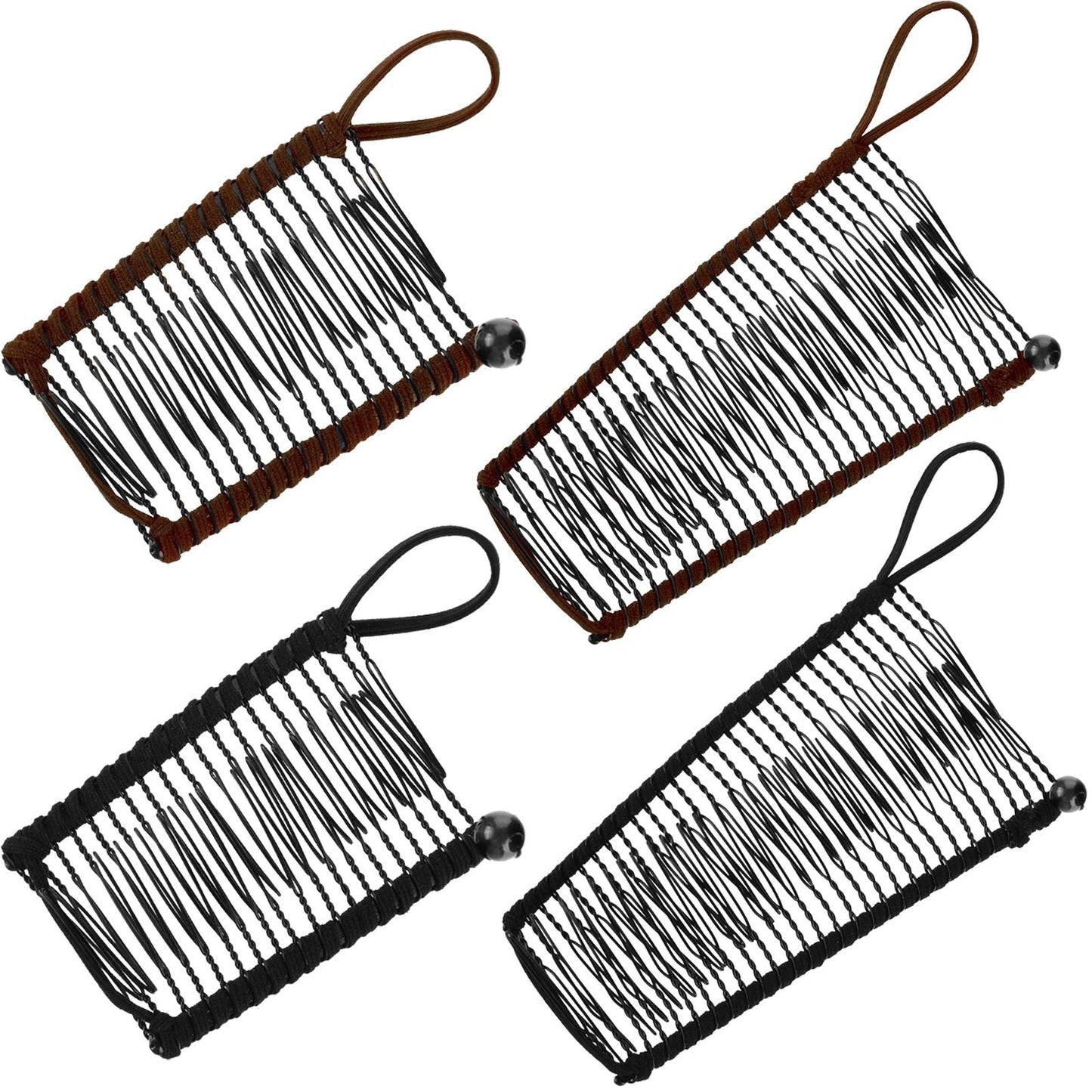 Willbond 4 Pieces Hair Clips For Women, Large & Small Vintage Clincher Comb Banana Hair Grip, No Crease Clips For Natural Curly