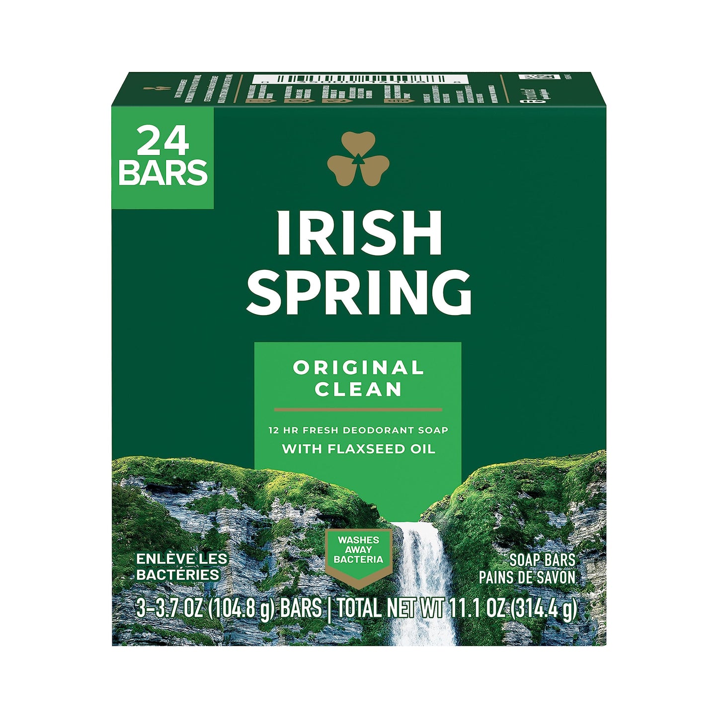 Irish Spring Bar Soap For Men, Original Clean, Smell Fresh And Clean For 12 Hours, Men Soap Bars For Washing Hands And Body, Mil