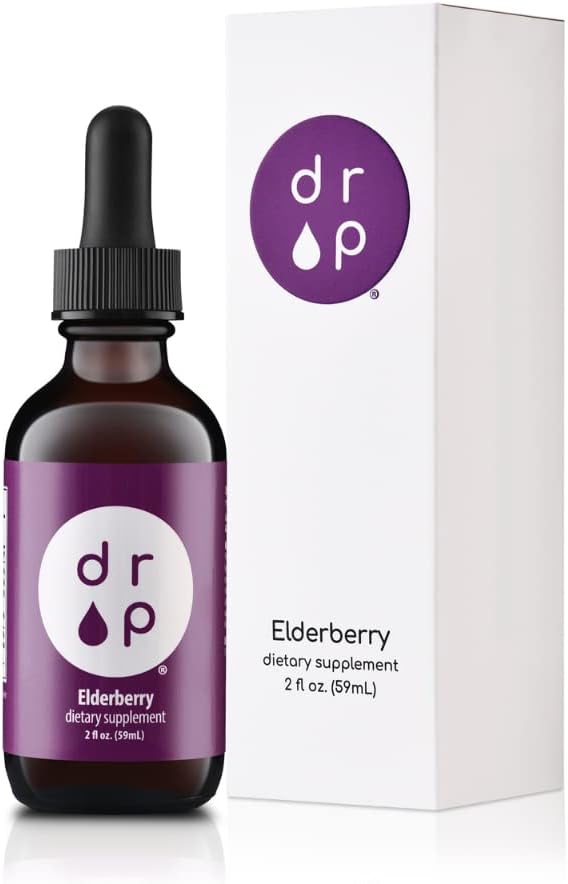 Drop Supplements Liquid Elderberry Drops and Vitamin B12 Drops Bundle