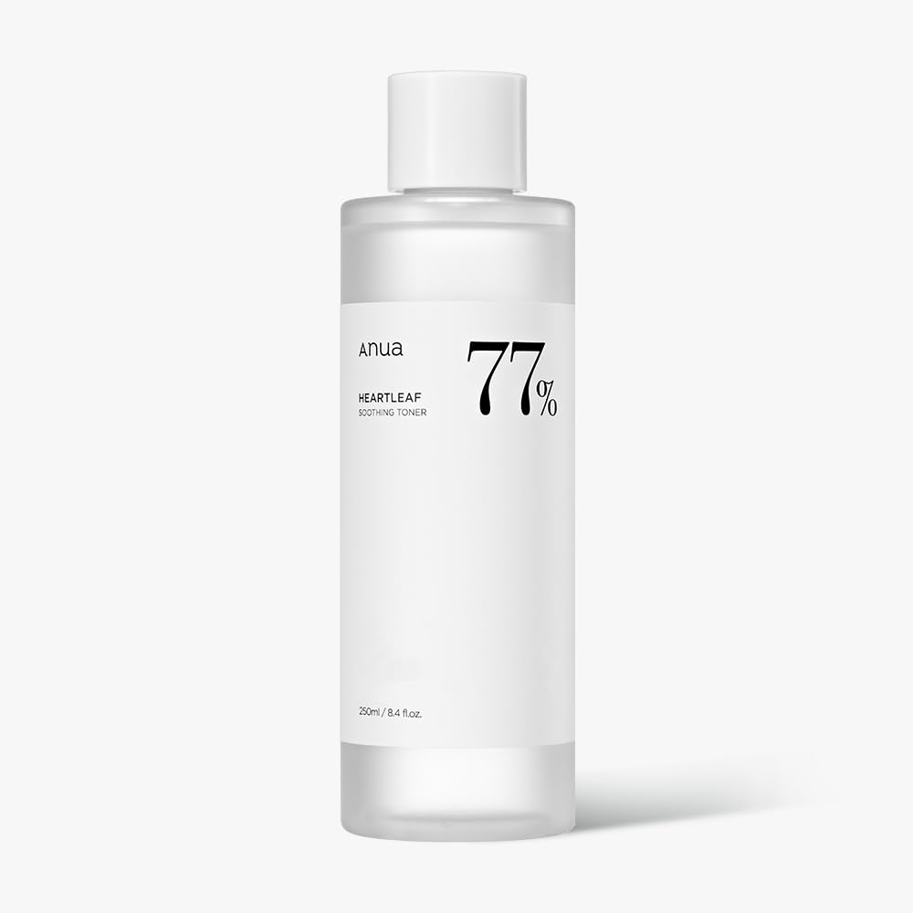 Anua Heartleaf 77 Soothing Toner I Ph 5.5 Trouble Care, Calming Skin, Refreshing, Hydrating, Purifying, Cruelty Free, Vegan,(250