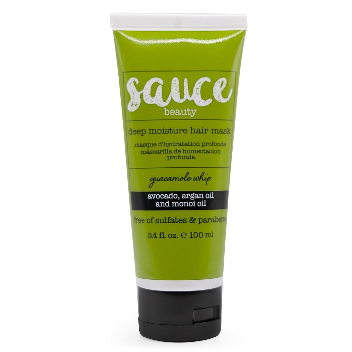 Sauce Beauty Guacamole Hair Mask, 3.4 Fl Oz - Deep Conditioning Hair Mask With Avocado, Honey & Argan Oil For Dry, Damaged & Fri