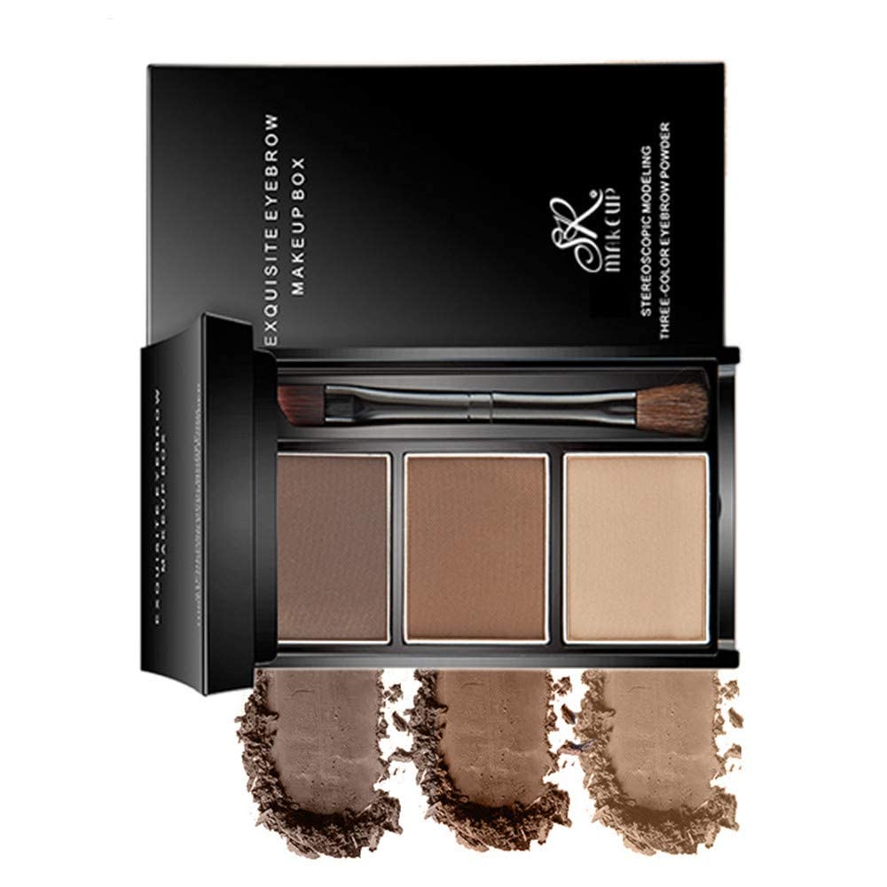Eyebrow Powder Three-Color Eyebrow Palette Beauty Contour Eyebrow Pencil Professional Eye Makeup Eyebrow Filler1