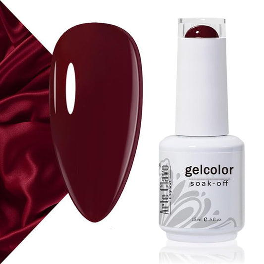 Arte Clavo 15Ml Dark Red Gel Nail Polish Red Rose Cherry Color Gel Soak Off Uv Led Nail Gel Polish Manicure Varnish Diy 1418
