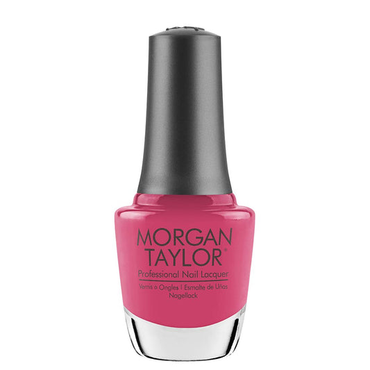Morgan Taylor Nail Lacquer (One Tough Princess) Bright Pink Nail Polish, Finger Nail Polish, Long Lasting Nail Polish, Bright Pi