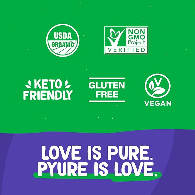 Pyure Organic Liquid Vanilla Stevia Drops | Stevia Liquid Sweetener Keto Sugar Substitutes | Zero Calorie, Zero Sugar, Zero Carb | Plant-Based Sugar Free Liquid Stevia Extract |1.8 oz (4 Pack)