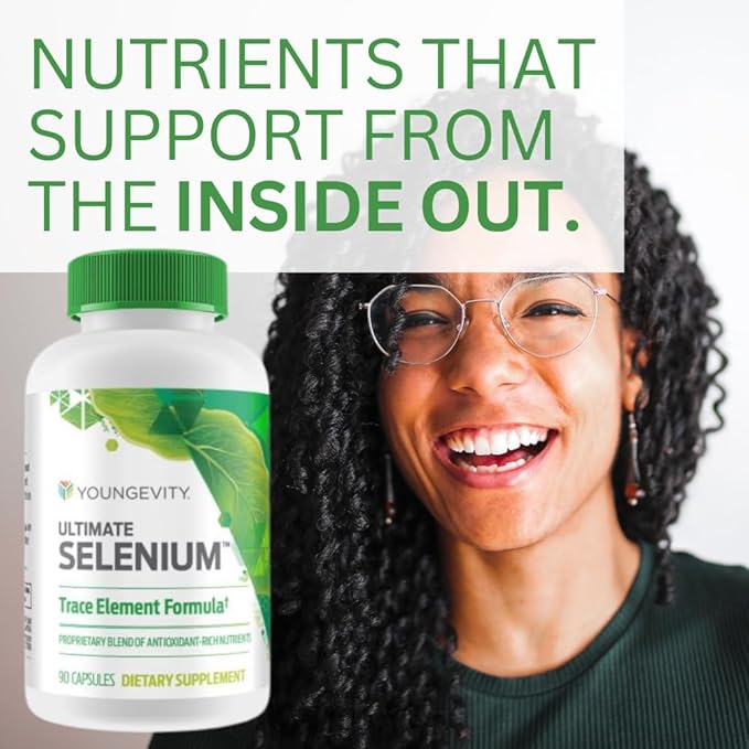 Youngevity Ultimate Selenium + Cofactors - Essential Mineral Supplement for Immune Support, Antioxidant Defense, Thyroid Function, and Cellular Health (I-selenomethionine) - (90 Capsules)