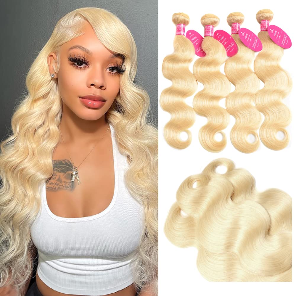 12A Peruvian 613 Body Wave Human Hair 4 Bundles (16 18 20 22)Brazilian Virgin 100% Unprocessed Human Hair Body Wavy Bundles 613