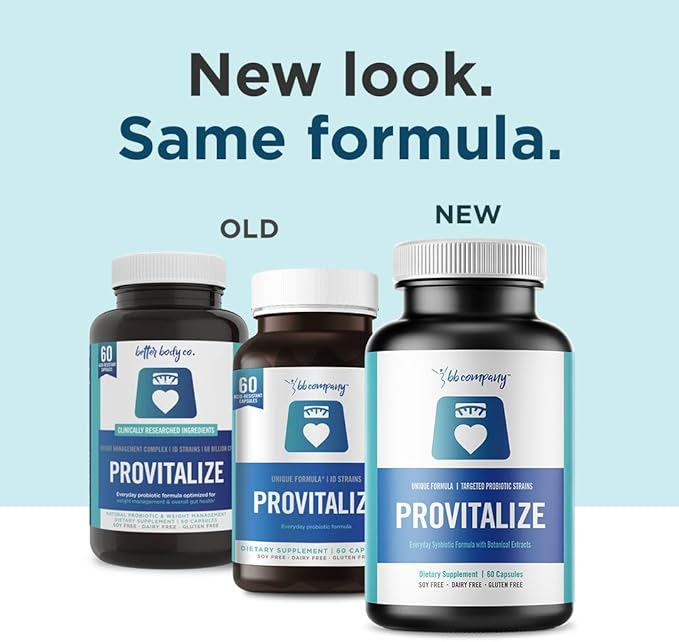 BB Company Provitalize | Probiotics for Women, Menopause | Joint Support, Sexy Midsection Curves, Digestive Health, Menopause Bloat | Turmeric Curcumin Moringa | Packaging Vary | 60 Ct