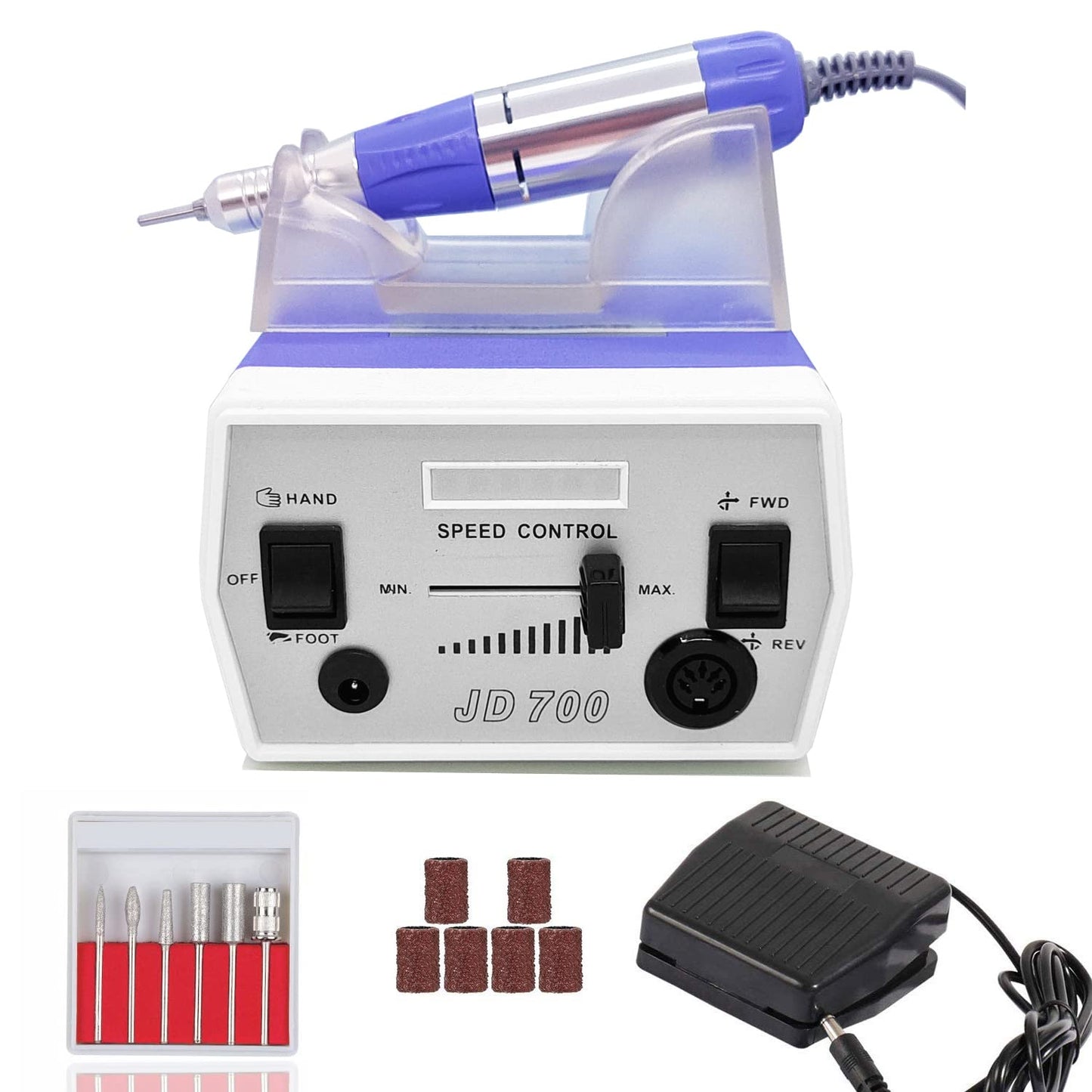 V  Fa Upgraded Nail Drill Electric Nail File, Jd700 Nail Drills For Acrylic Nails Professional 30000Rpm Manicure Tools Acrylic N