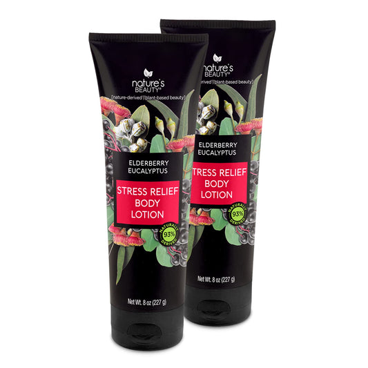 Nature'S Beauty Elderberry Eucalyptus Stress Relief Body Lotion Multi-Pack - Lightweight, Non-Greasy Restore Moisturizer, Made W