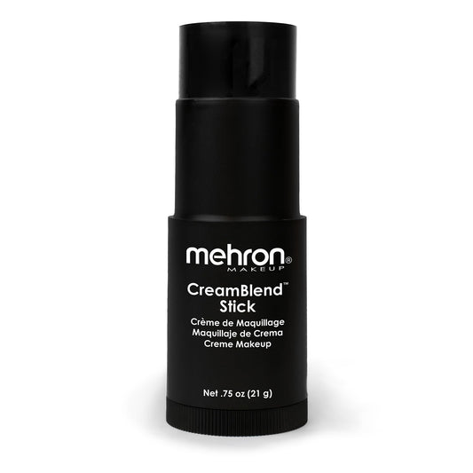 Mehron Makeup Creamblend Stick | Face Paint, Body Paint, & Foundation Cream Makeup | Body Paint Stick .75 Oz (21 G) (Black)