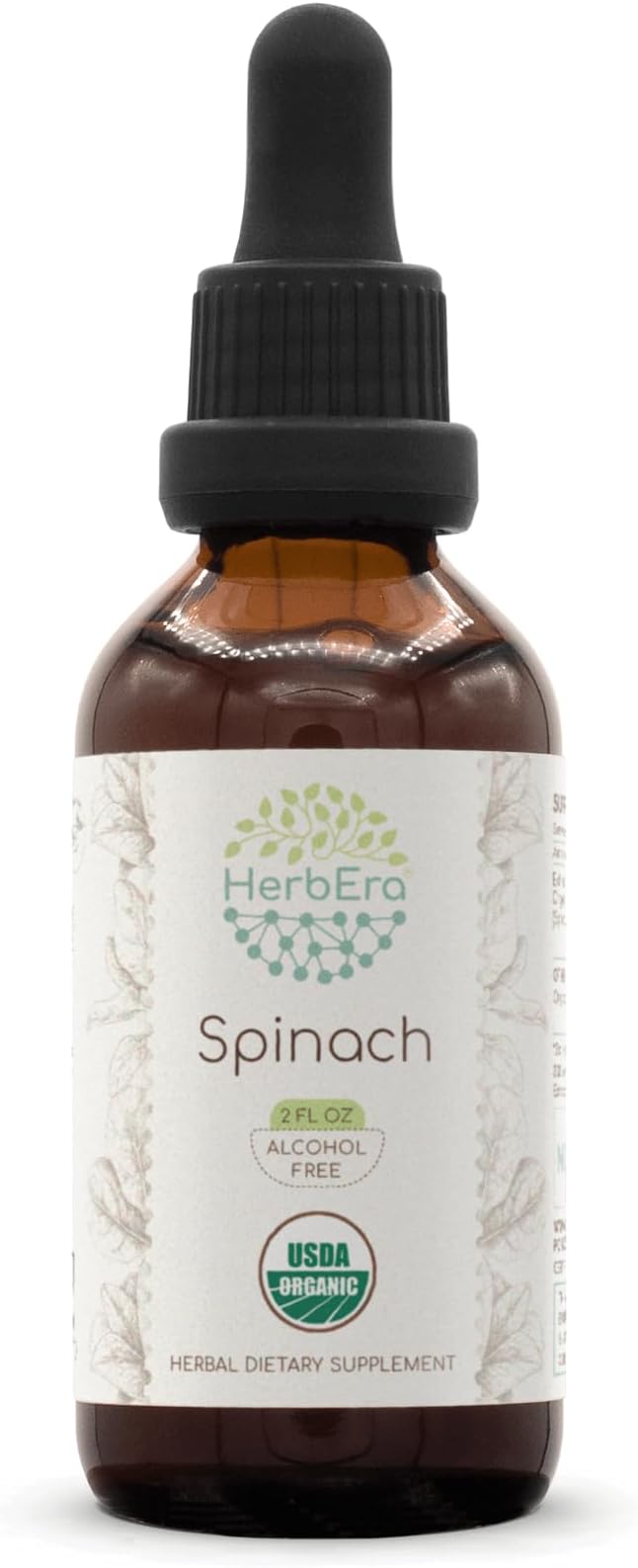 Spinach B60 USDA Organic Tincture | Alcohol-Free Extract, High-Potency Herbal Drops | Certified Organic Spinach (Spinacia oleracea) Dried Leaf (2 oz)