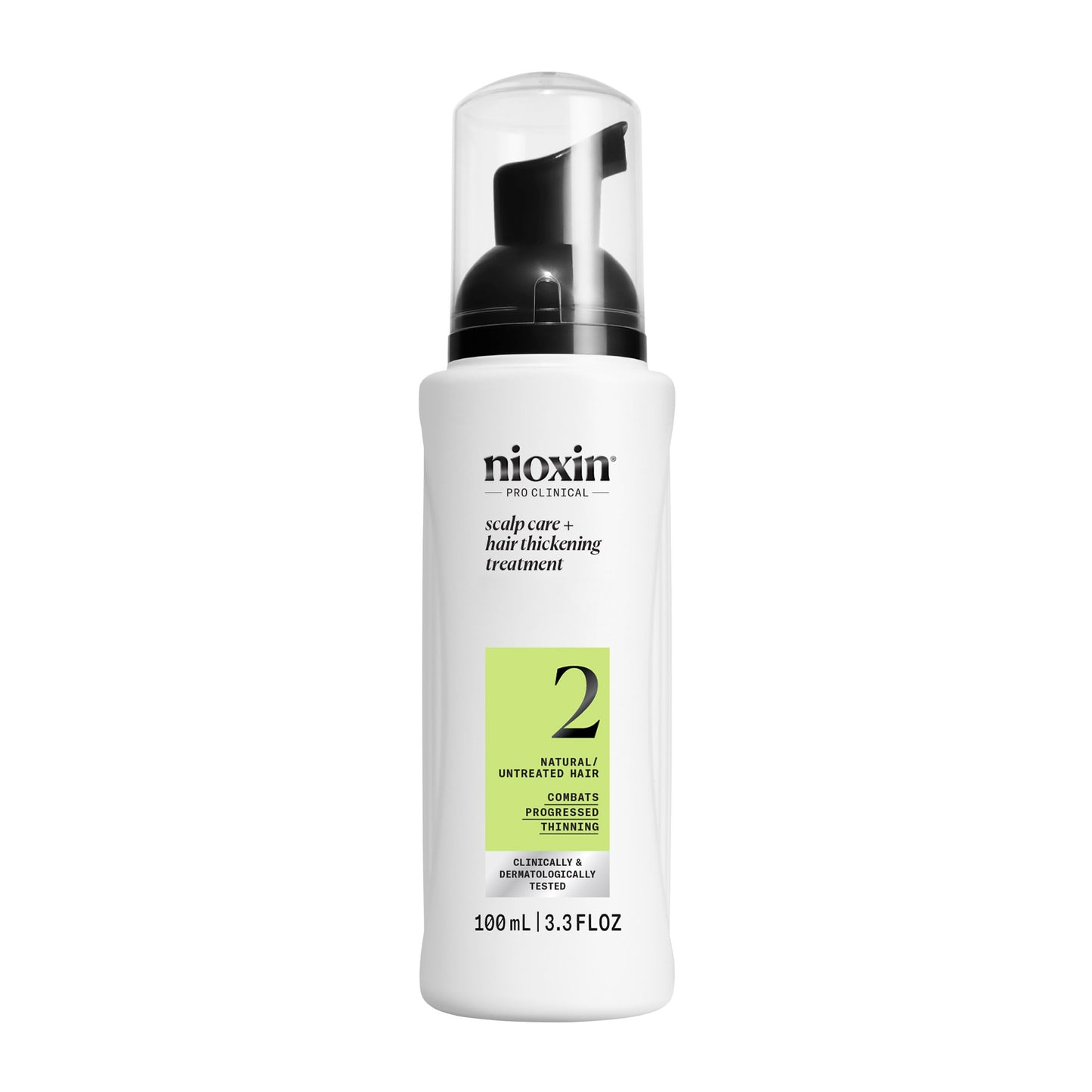 Nioxin Scalp + Hair Thickening System 2 Leave On Treatment, For Natural Hair With Progressed Thinning, 3.4 Oz (Packaging May Var