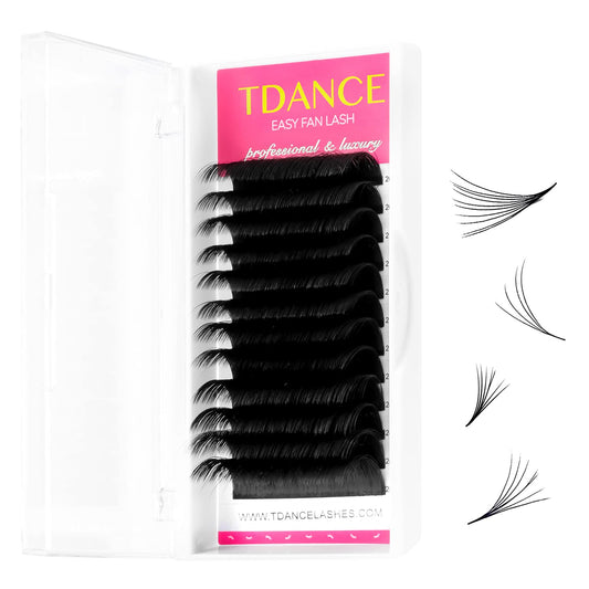 Tdance Eyelash Extension Supplies Rapid Blooming Volume Eyelash Extensions Thickness 0.03 Cc Curl Mix 20-25Mm Easy Fan Volume La
