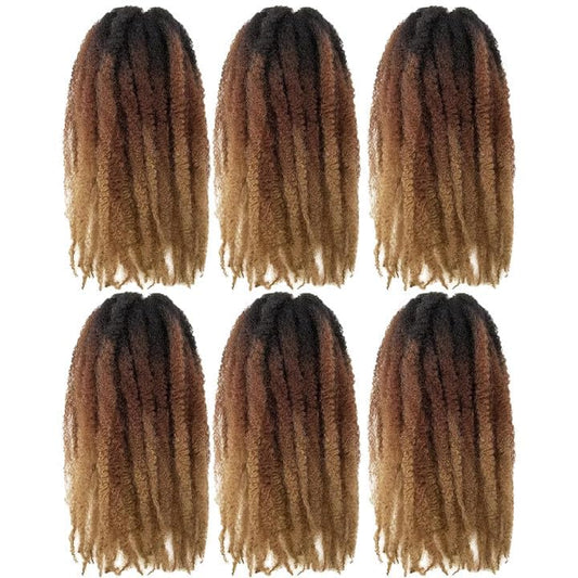 Toyotress Marley Twist Braiding Hair - 22 Inch Ombre Brown Blonde Long Marley Hair For Faux Locs, Afro Kinky Curly Marley Twist