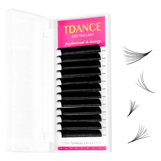 Tdance Eyelash Extension Supplies Rapid Blooming Volume Eyelash Extensions Thickness 0.07 C Curl 9Mm Easy Fan Volume Lashes Self