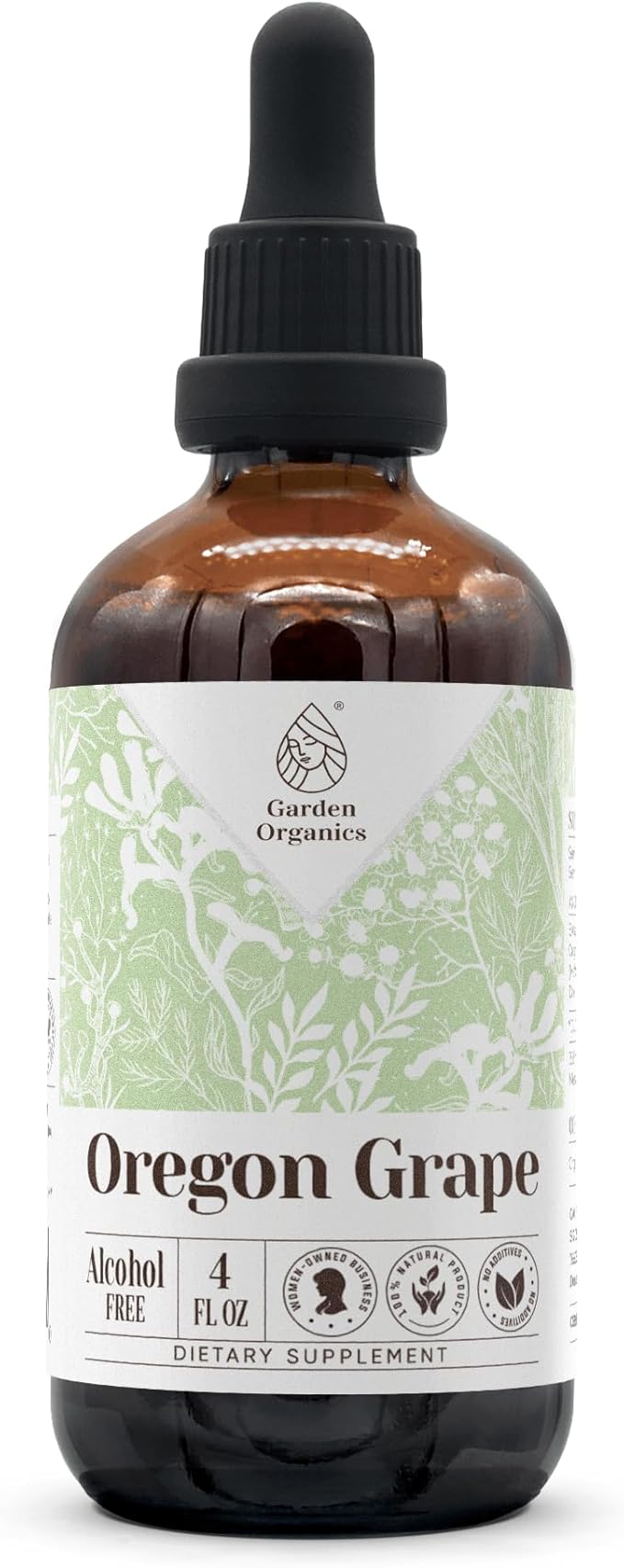 Oregon Grape Alcohol-Free Natural Tincture Extract, Immune System Booster, Liquid Drops Made from 100% (4 fl oz)
