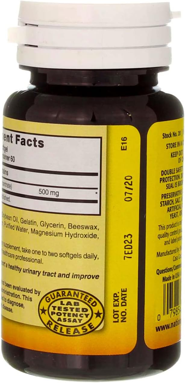 Nature's Blend Cranberry Concentrate 500 mg Soft Gels - 60 ct, Pack of 2