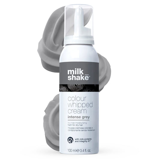 Milk_Shake Color Whipped Cream Leave In Coloring Conditioner - Provides Temporary Hair Color Tone, Intense Grey
