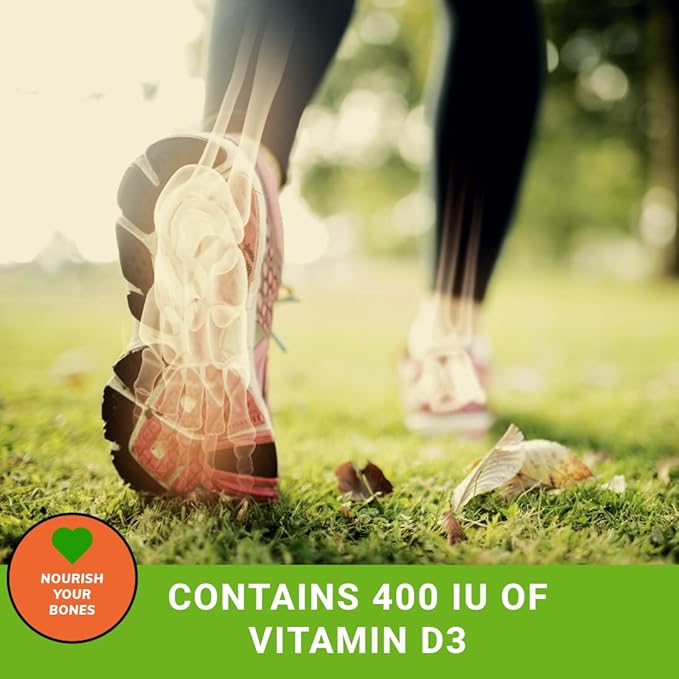 Halalways Calcium/Vitamin D Certified Halal Supplement Bone Health Support, with Calcium & Vitamin D, Dietary Supplement, Vitamin Supplements, for Men & Women, (650mg Calcium, Vitamin D 10mcg)