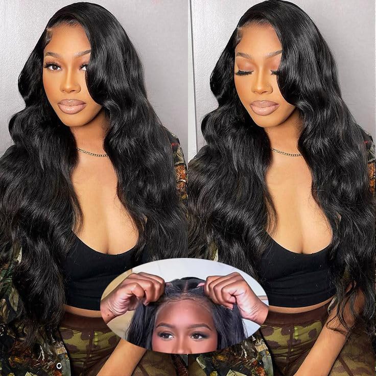 Fascara Lace Closure Wig 28Inch 180% Density Lace Closure Wigs Human Hair Body Wave Human Hair Wig 5X5 Hd Lacewear And Go Gluele