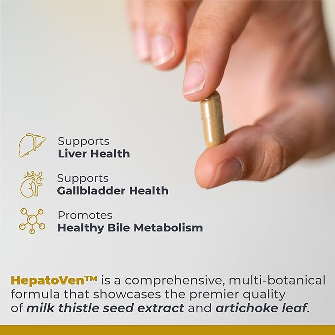 Premier Research Labs HepatoVen - Milk Thistle Liver Support, Liver Cleanse & Maintain, Liver Pills, Liver Vitamins for Women & Men with Artichoke Extract - 60 Vegetarian Capsules