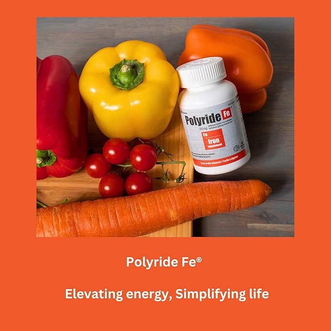 Polysaccharide Iron Complex, Deficiency Anemia, Easy on The Stomach with Energy Support and 150 mg Elemental Iron, | 350 mg - 100 Capsules