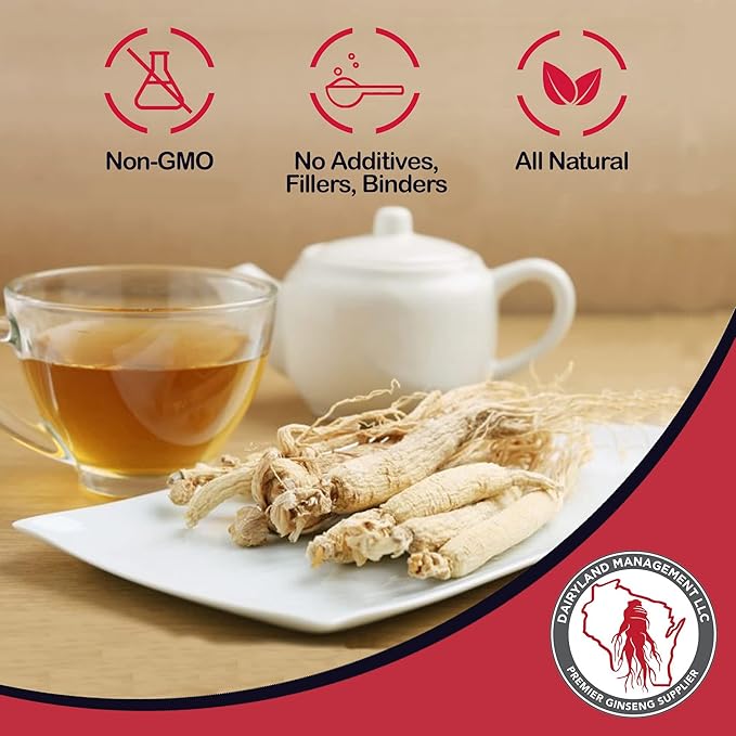 Dairyland American Ginseng Slices and Roots - 16 oz Pack Each of Wisconsin Ginseng – Direct from Farmer to Consumer 西洋参