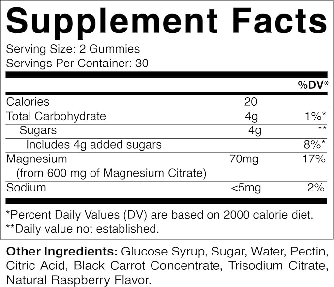 Vitamatic Magnesium Gummies 600mg per Serving – 60 Vegan Count for Relaxation, Muscle, Bone, and Energy Support