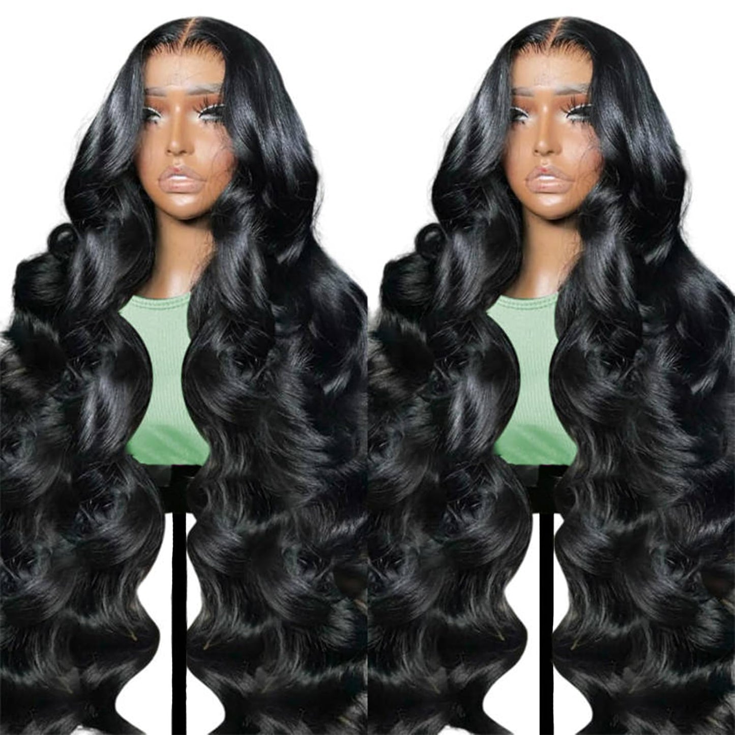 34 Inch Body Wave Lace Front Wigs Human Hair Pre Plucked Hd Transparent 13X6 Lace Frontal Wigs Human Hair 180% Density Human Hai