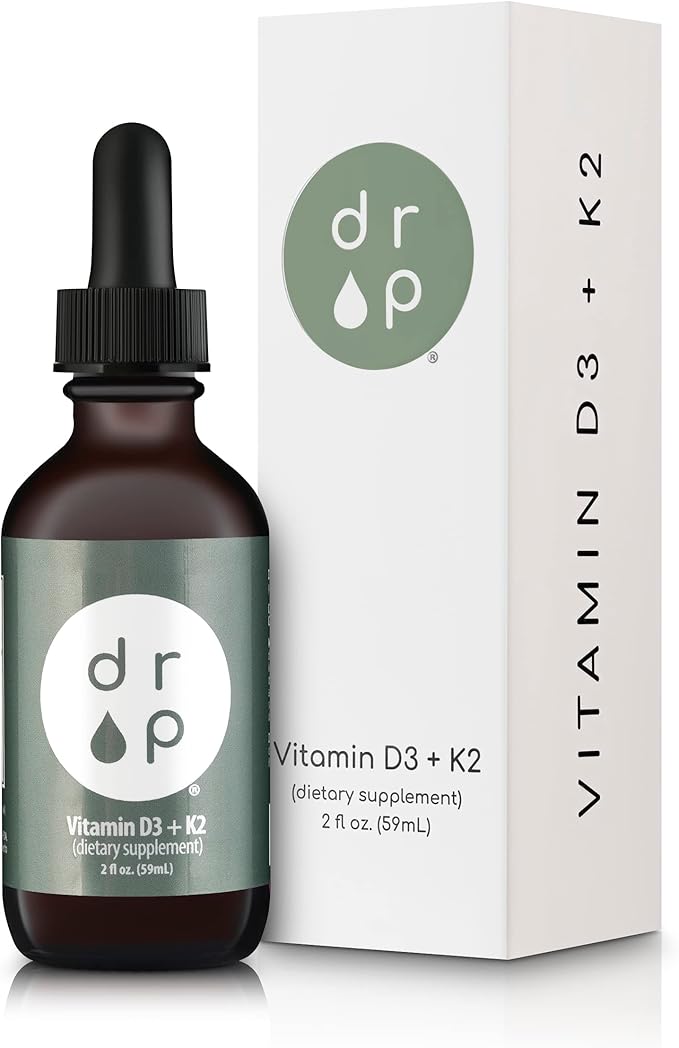 Drop Supplements Elderberry Drops, Vitamin B12 Drops and Vitamin D3+K2 Drops Bundle