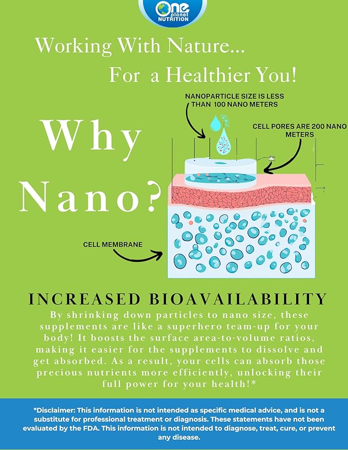 Nano Curcumin Plus 500 mg Veggie Capsules (120 Servings), Nano Curcumin with Boswellia for High Absorption, Supports Joint & Immune Health, Non-GMO, Vegan, Gluten-Free