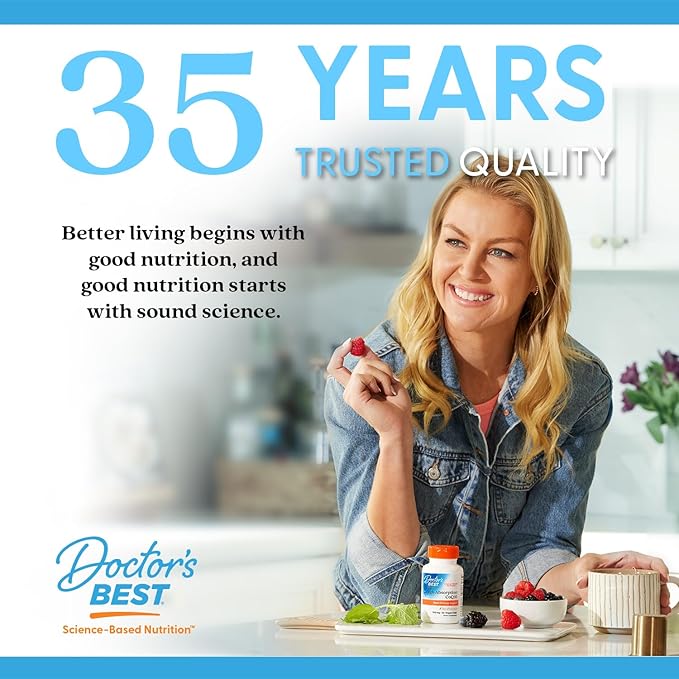 Doctor's Best Choline L-Bitartrate (VitaCholine), Supports Prenatal Health & Liver Function, Non-GMO, Gluten Free, Soy Free, Vegan 60 Veggie Caps