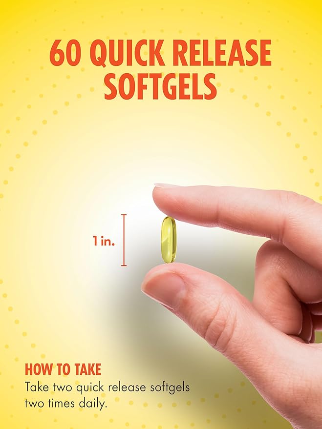Sundance Fish Oil 1000mg | 60 Softgels | Natural Lemon Flavor | with Active Omega-3 | Non-GMO and Gluten Free Supplement