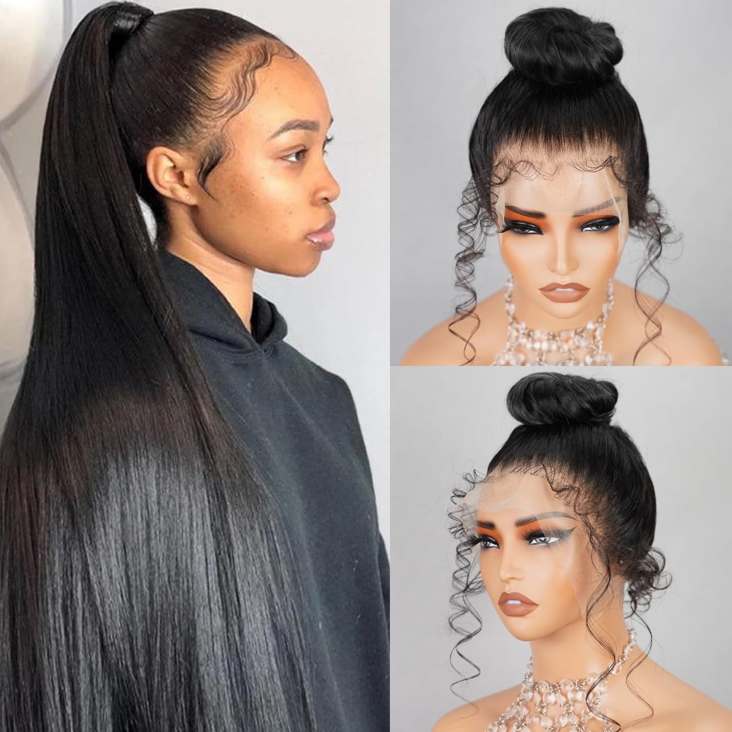 Superlook 360 Lace Front Wigs Human Hair Hd Full Lace Human Hair Wigs Straight Lace Front Wigs Human Hair Pre Plucked With Bady