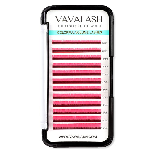 Colored Lash Extensions 0.07Mm Dd Curl Pink Individual Volume Lashes Extensions 8-15 Mix Length Color Eyelash Extensions For Sal