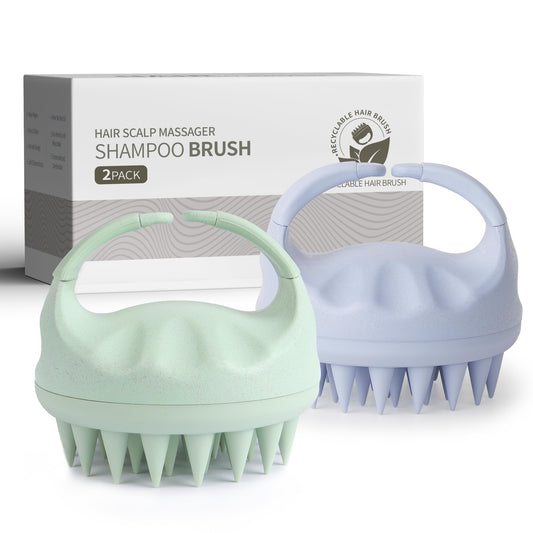 Sndyi 2 Pcs Scalp Massager Shampoo Brush, Scalp Scrubber With Soft Silicone Bristles, Scalp Exfoliator For Dandruff Removal, Sca